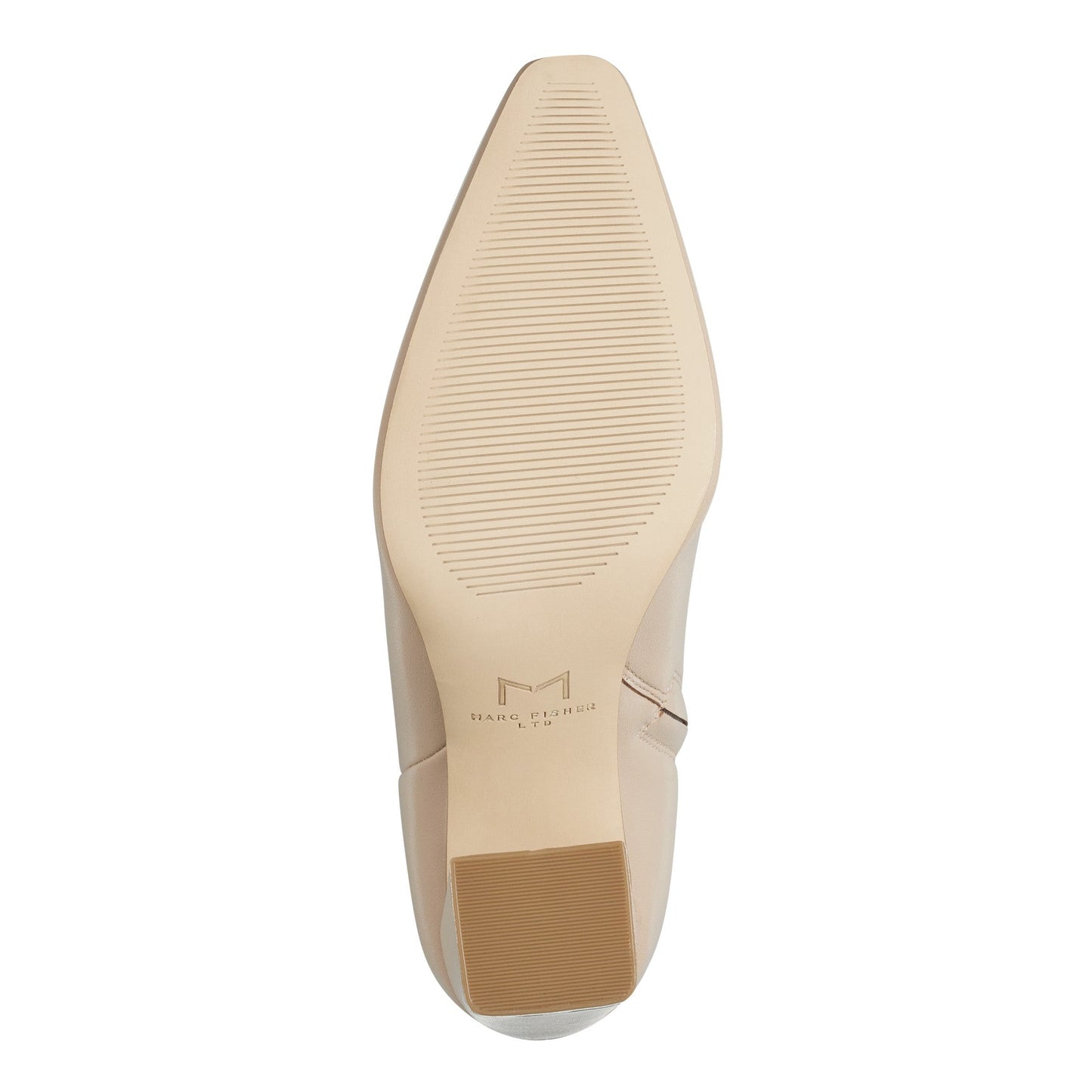 Marc Fisher Yanara Heeled Leather Bootie - Natural Leather