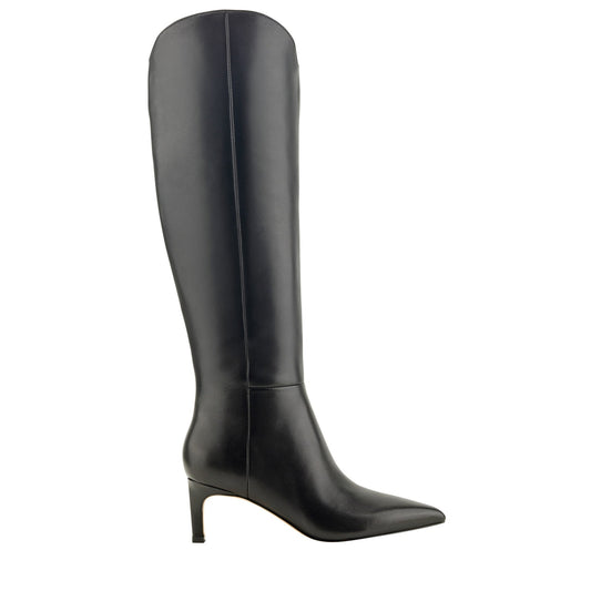 Marc Fisher Quinnie Dress Leather Boot - Black Leather