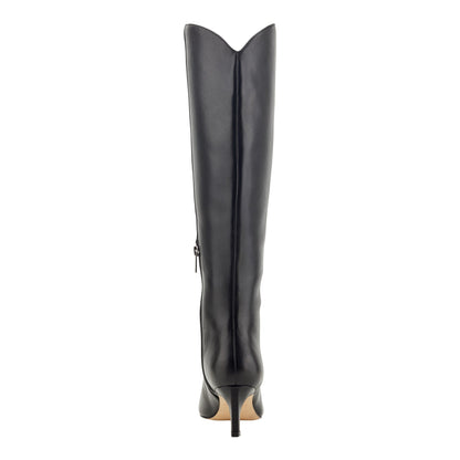 Marc Fisher Quinnie Dress Leather Boot - Black Leather