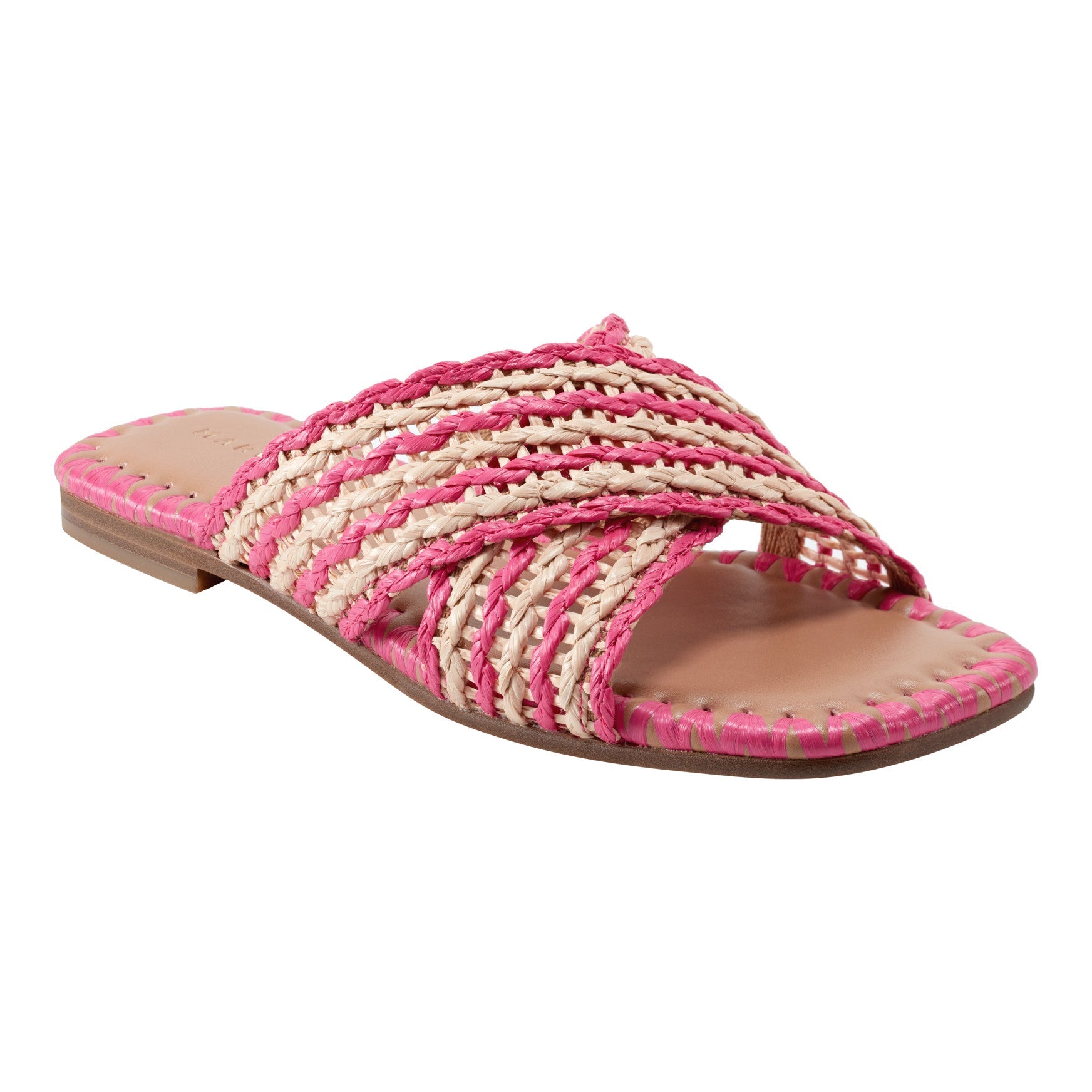 Marc Fisher Nylie Flat Sandal - Natural/Pink
