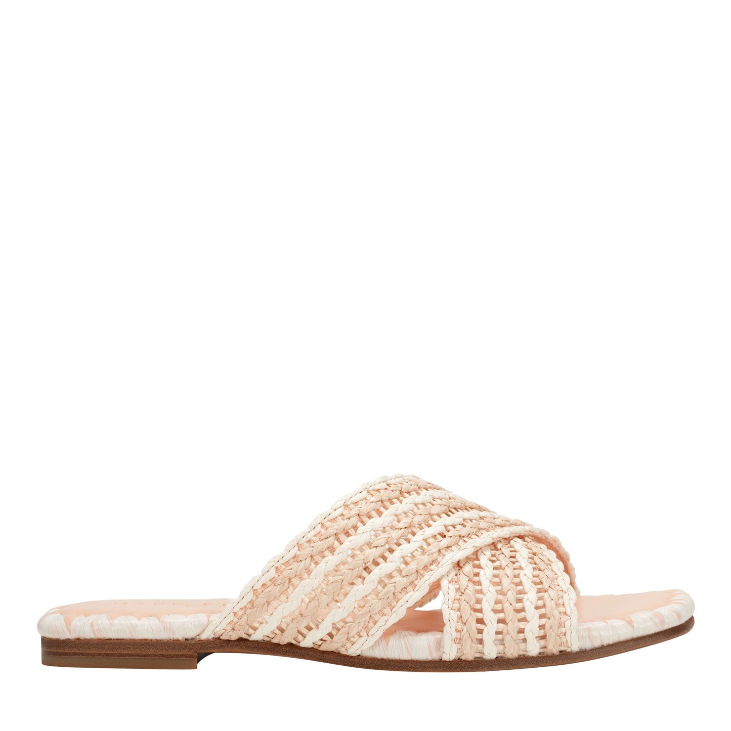 Marc Fisher Nylie Flat Sandal - Natural/White