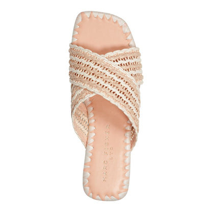 Marc Fisher Nylie Flat Sandal - Natural/White