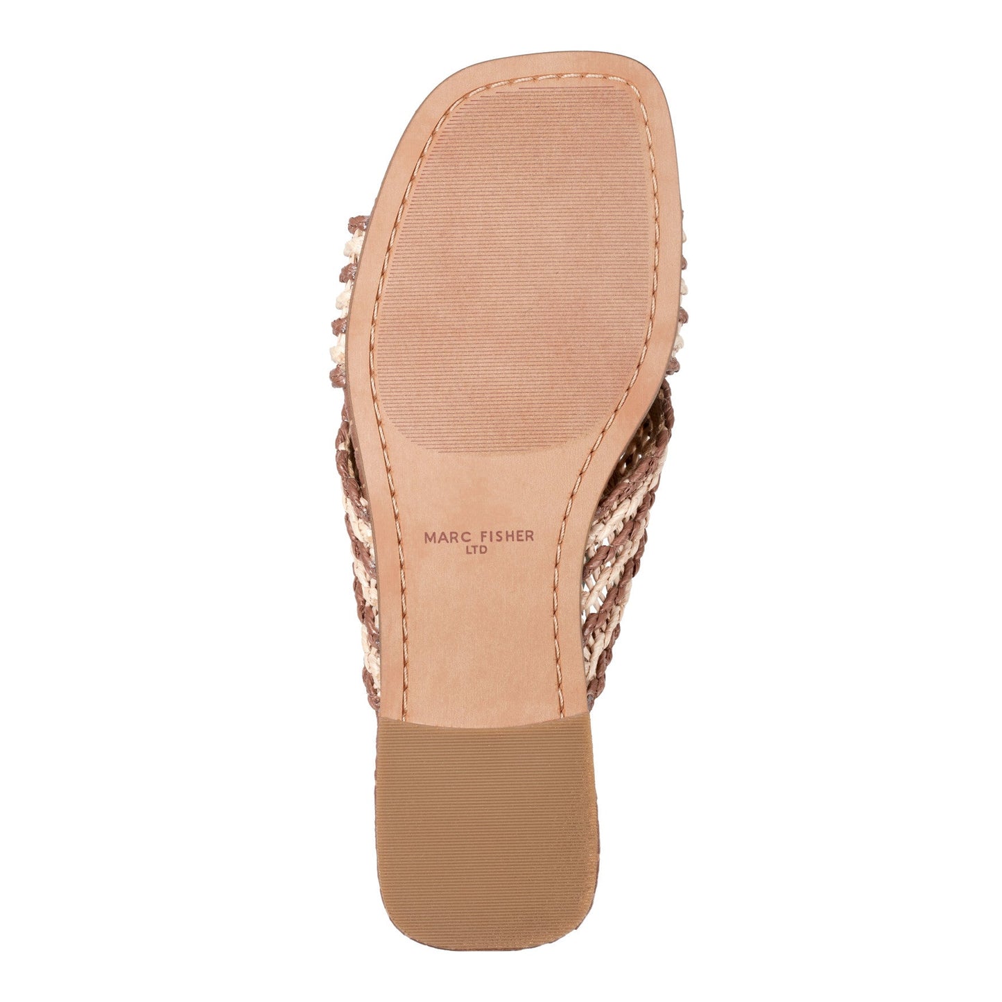 Marc Fisher Nylie Flat Sandal - Natural/Brown