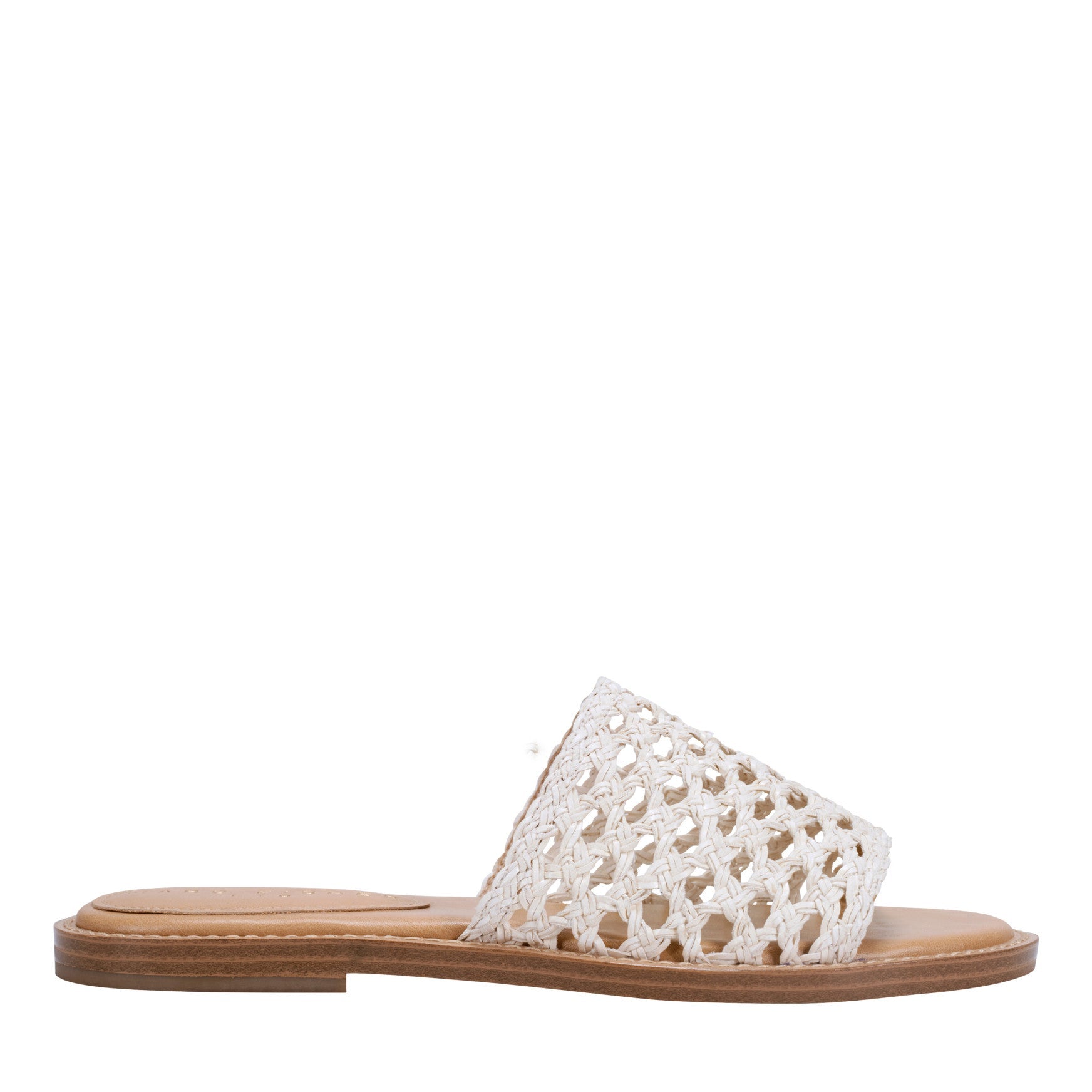 Marc Fisher Glynne Woven Flat Sandal - White