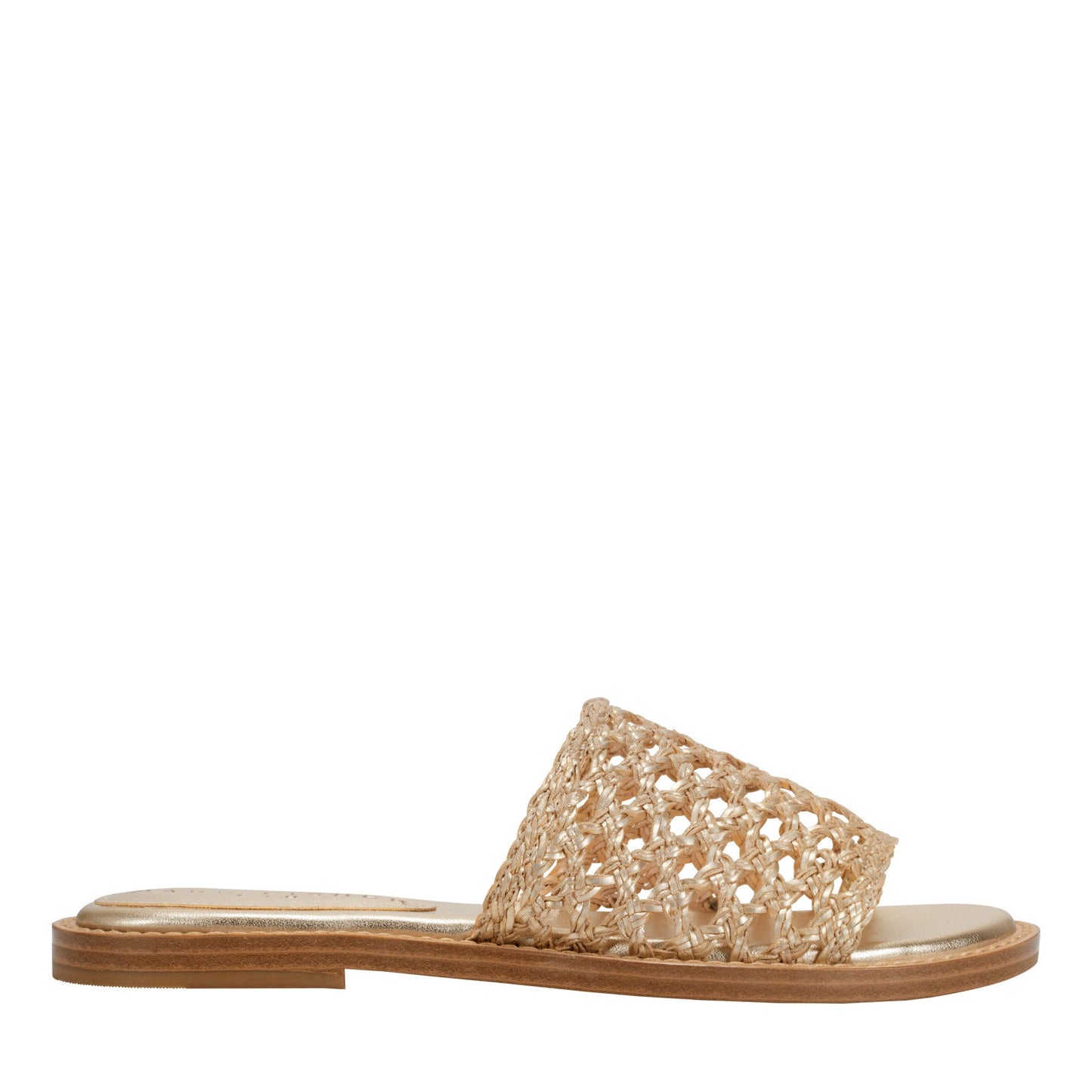 Marc Fisher Glynne Woven Flat Sandal - Gold