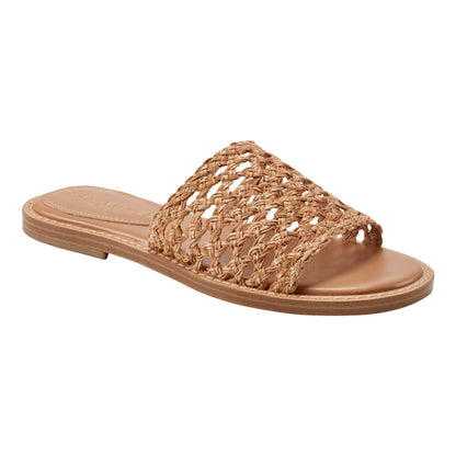 Marc Fisher Glynne Woven Flat Sandal - Brown