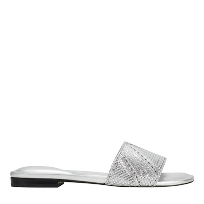 Marc Fisher Murphy Flat Sandal - Silver