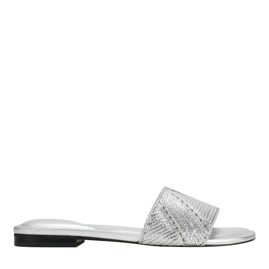 Marc Fisher Murphy Flat Sandal - Silver