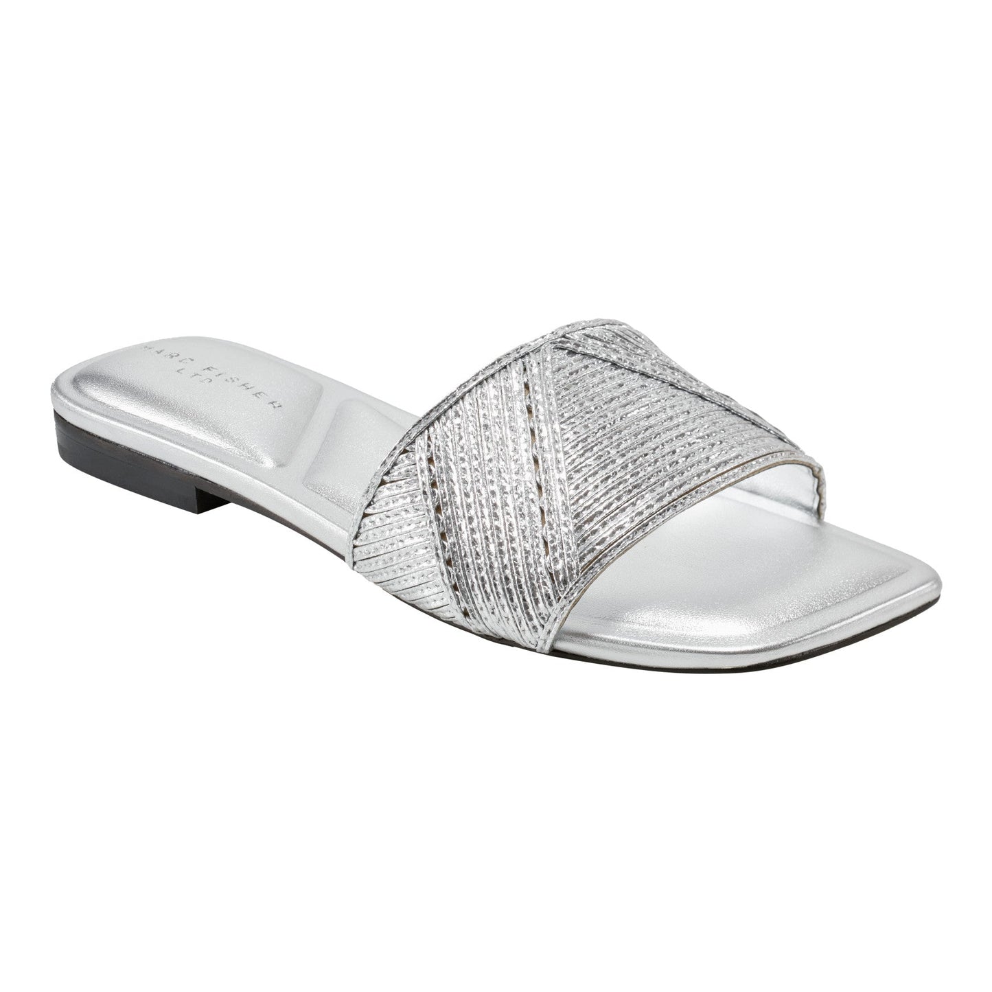 Marc Fisher Murphy Flat Sandal - Silver