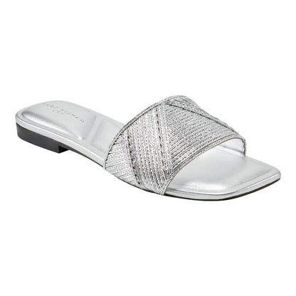 Marc Fisher Murphy Flat Sandal - Silver