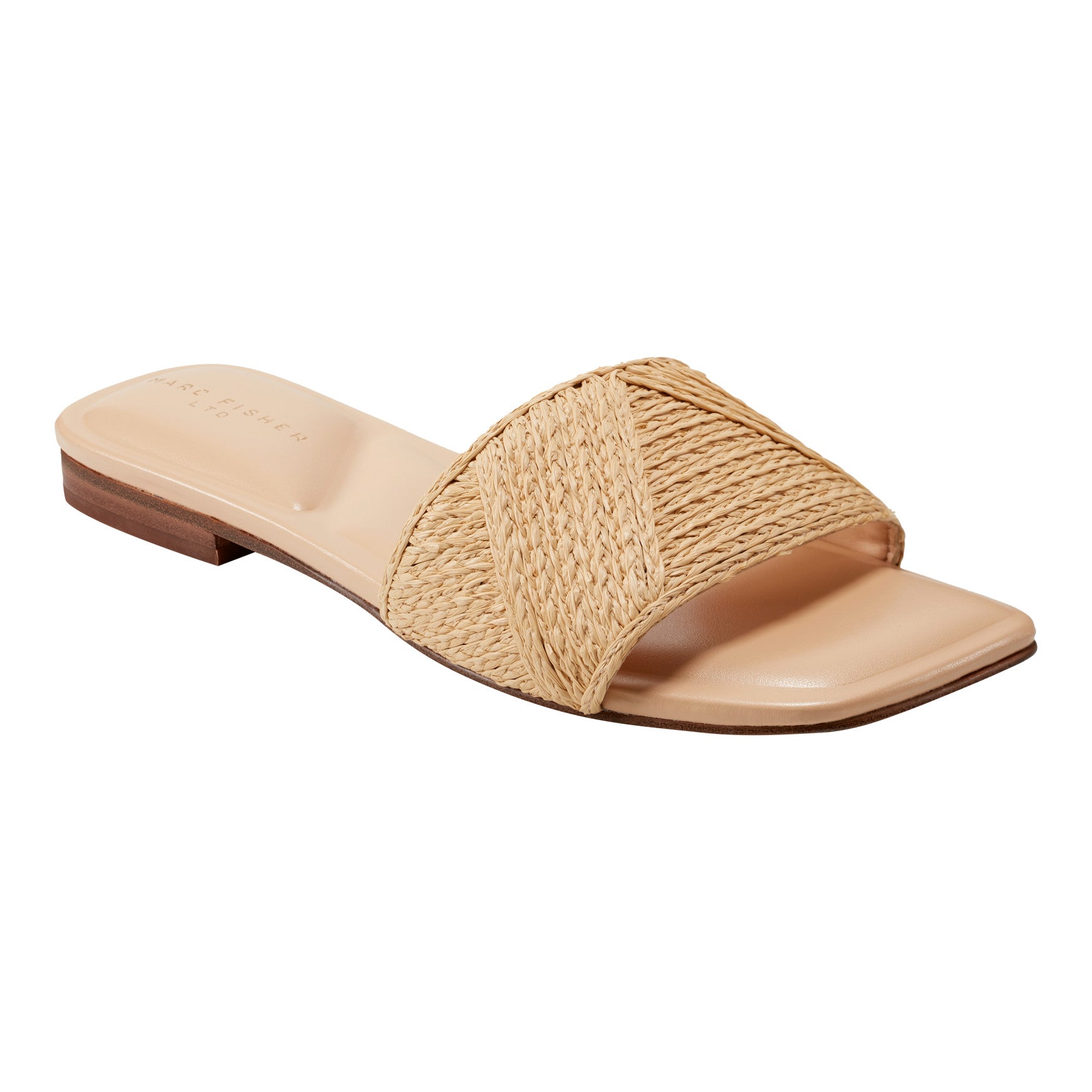 Marc Fisher Murphy Flat Sandal - Natural Raffia
