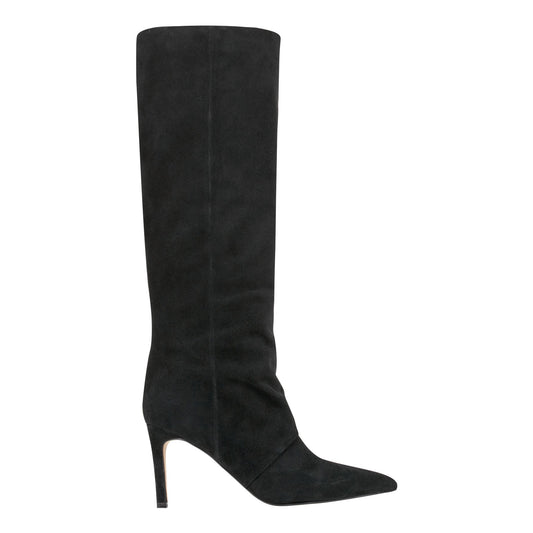 Marc Fisher Narysa Dress Leather Boot - Black Suede
