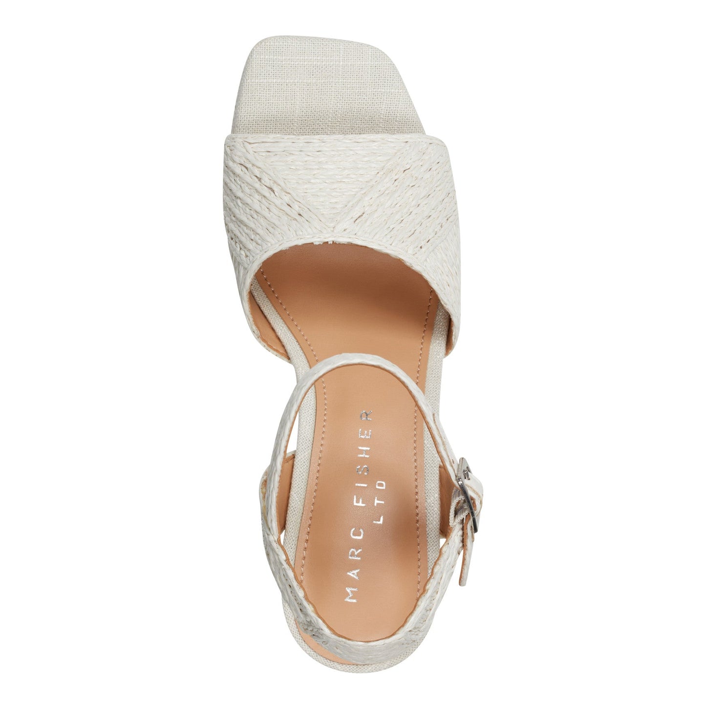 Marc Fisher Calyn Platform Sandal - White Raffia
