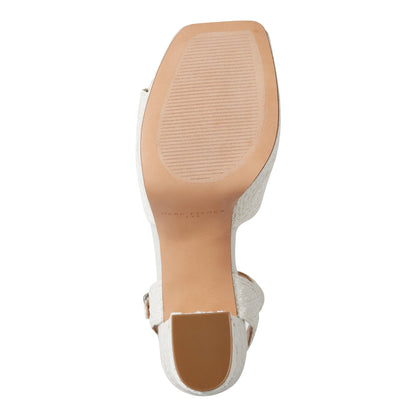 Marc Fisher Calyn Platform Sandal - White Raffia