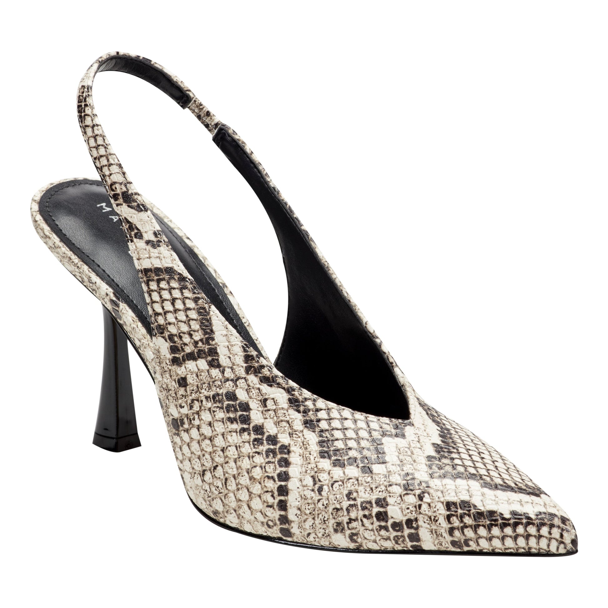 Marc Fisher Esther Leather Slingback Pump - Snake Print Multi Leather
