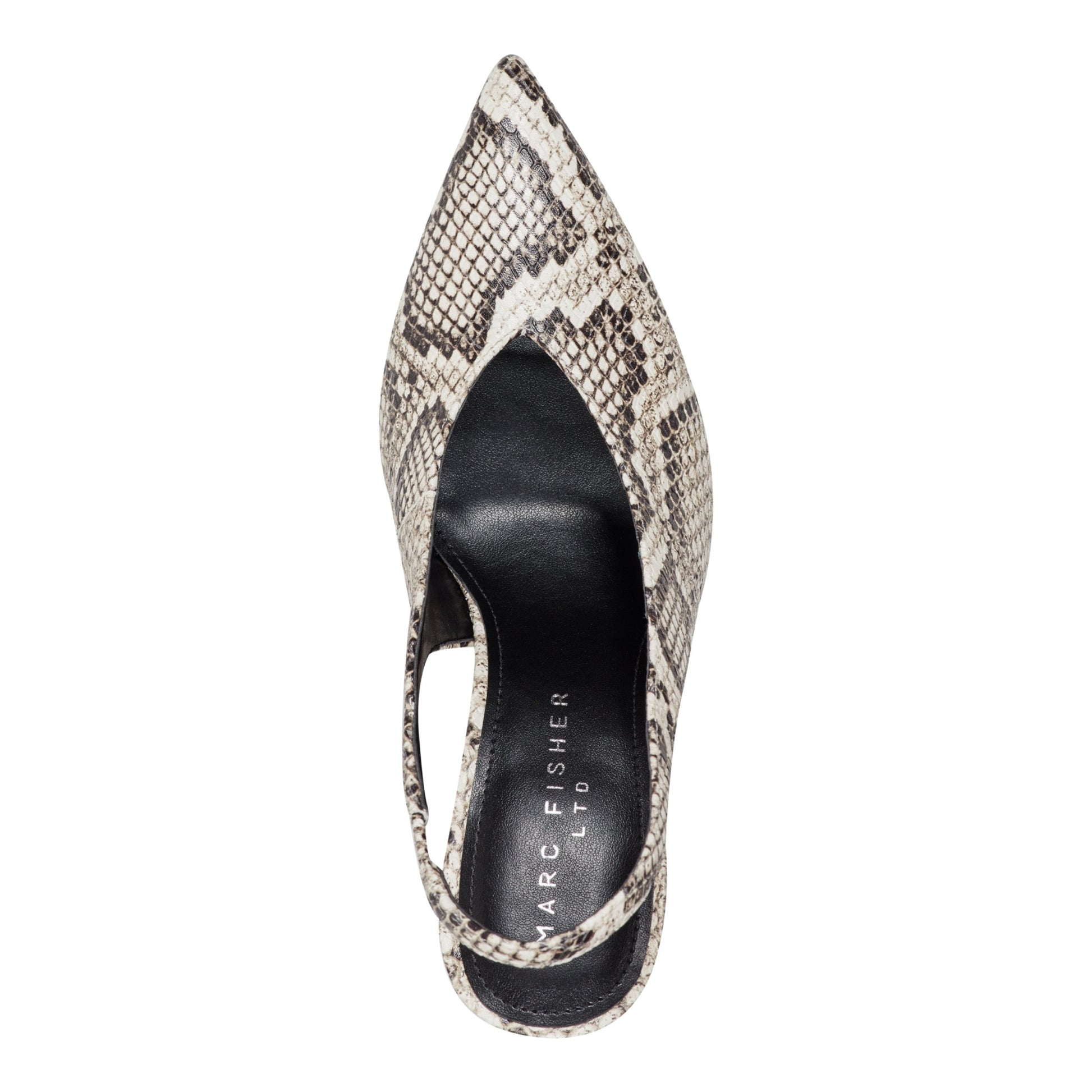 Marc Fisher Esther Leather Slingback Pump - Snake Print Multi Leather