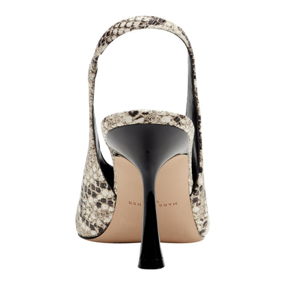 Marc Fisher Esther Leather Slingback Pump - Snake Print Multi Leather