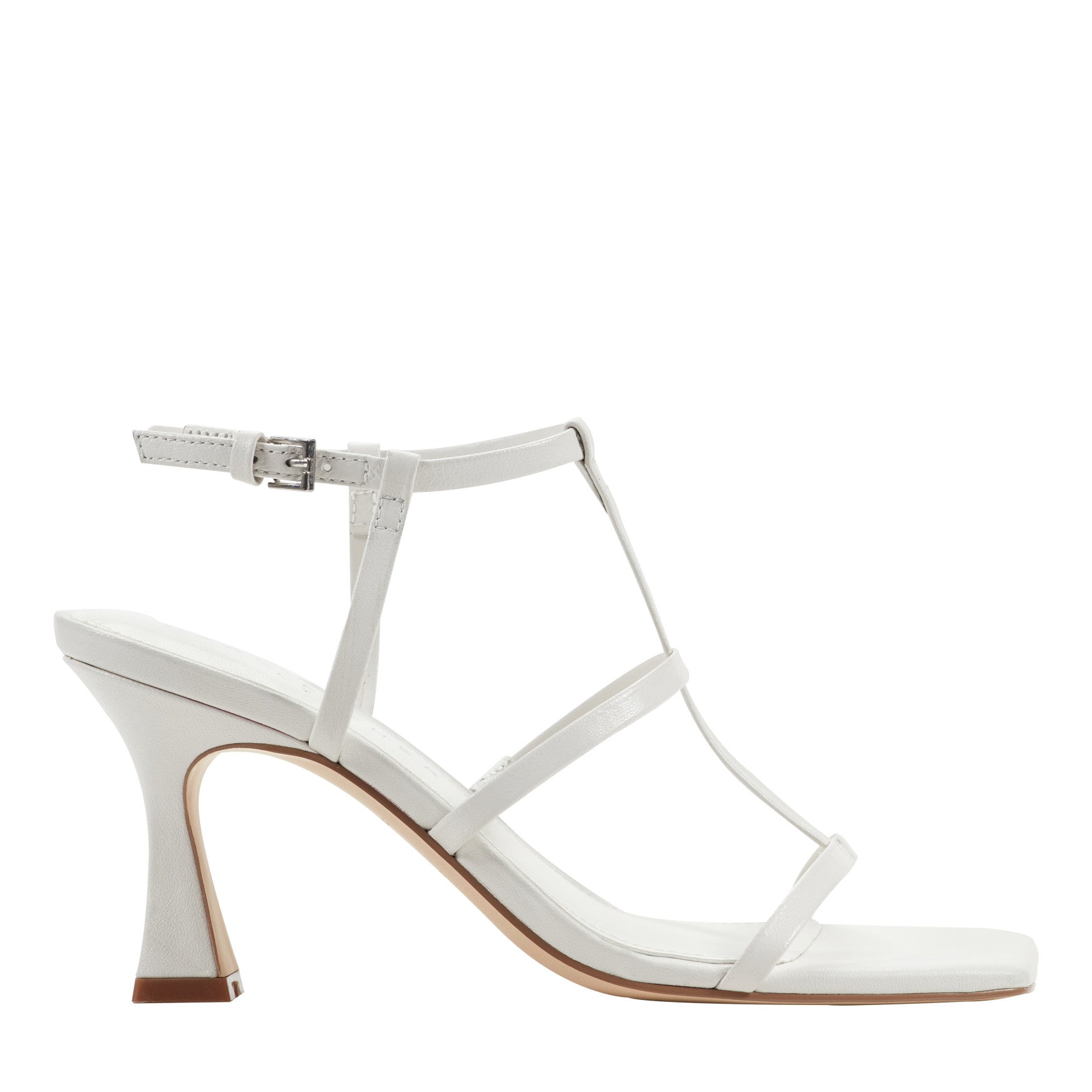 Marc Fisher Dennie Strappy Leather Dress Sandal - White Leather