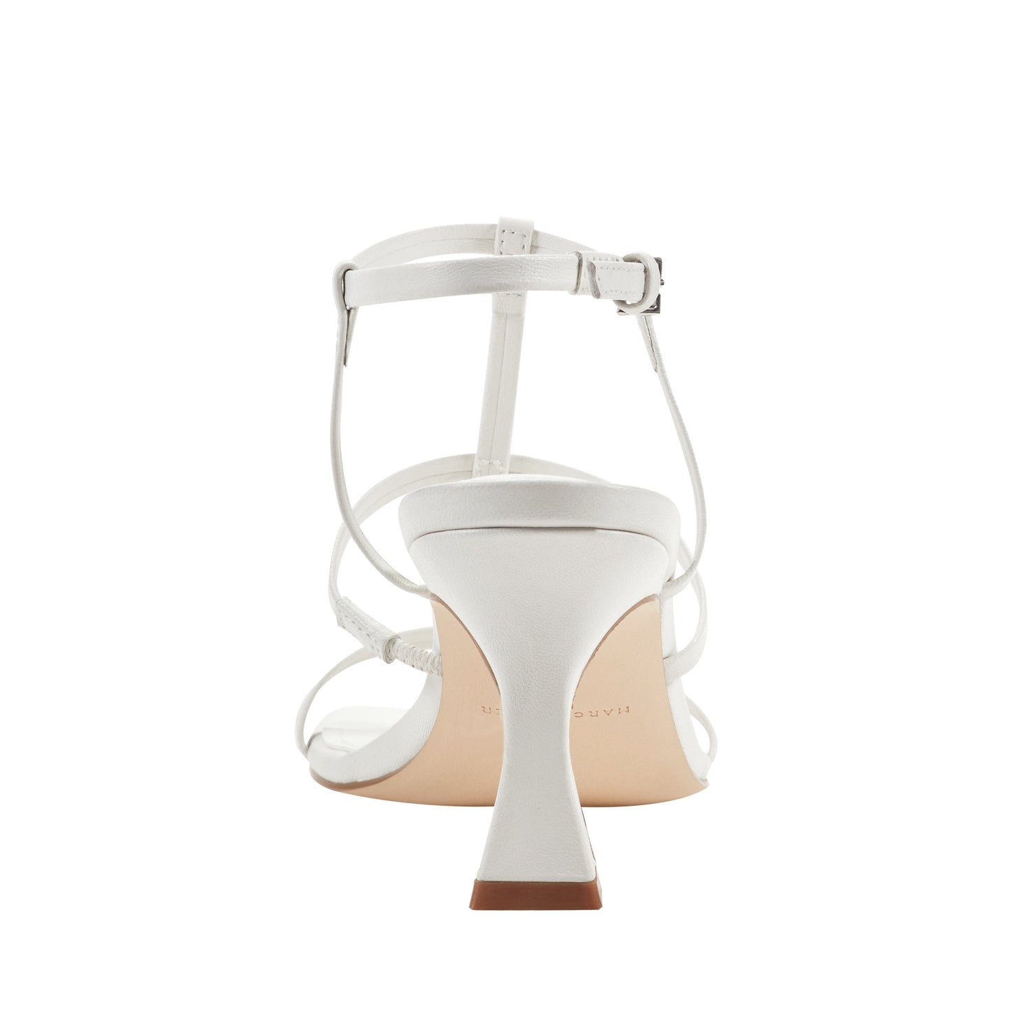 Marc Fisher Dennie Strappy Leather Dress Sandal - White Leather