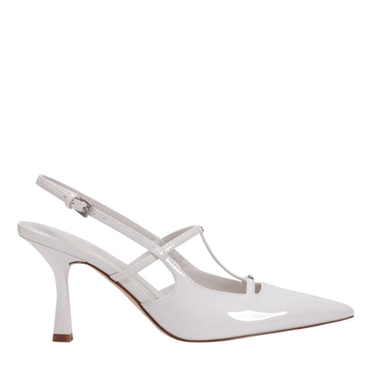 Marc Fisher Remmi Strappy Slingback Pump - White Patent