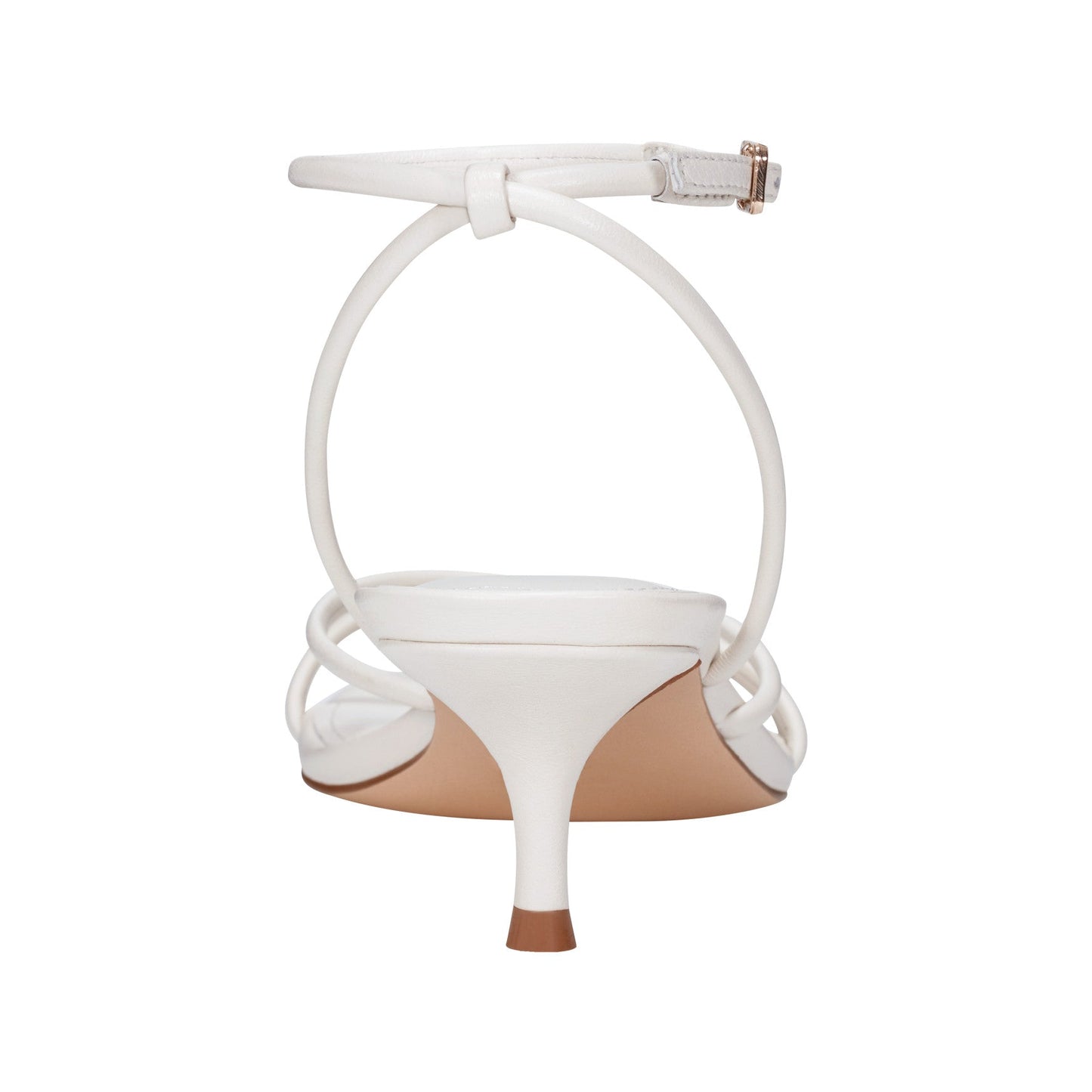 Marc Fisher Ballen Leather Ankle Strap Sandal - White Leather