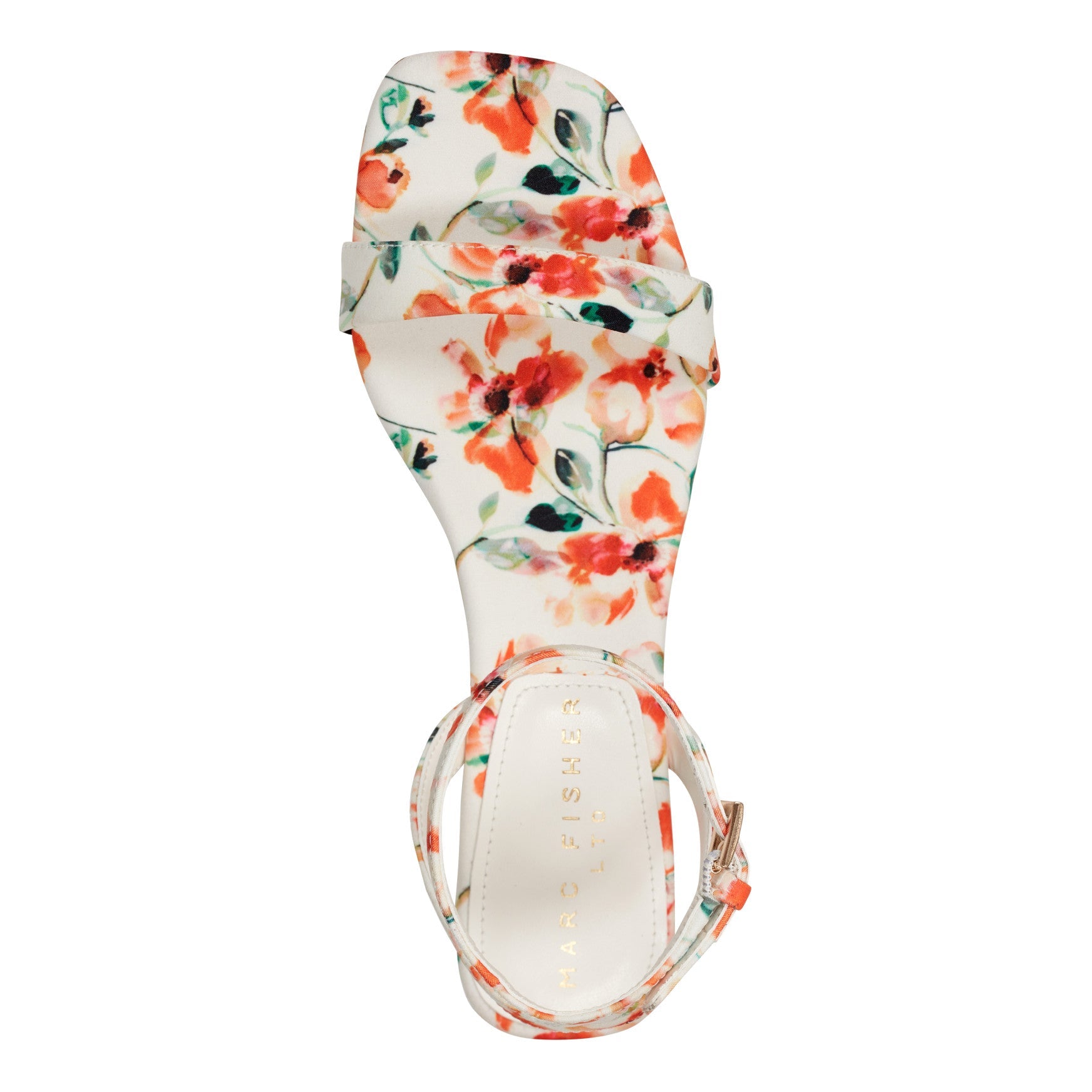 Marc Fisher Alona Ankle Strap Sandal - White Floral