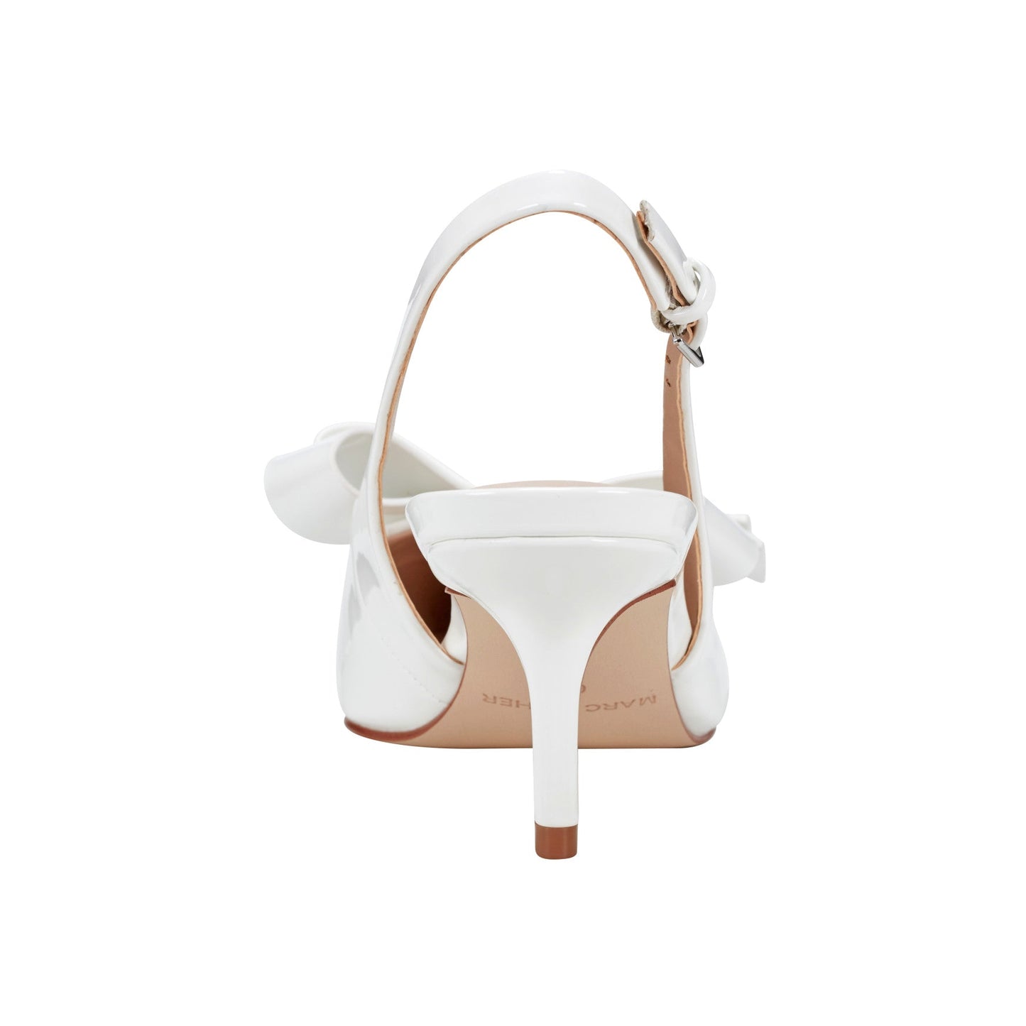 Marc Fisher Allon Bow Slingback Pump - White Patent