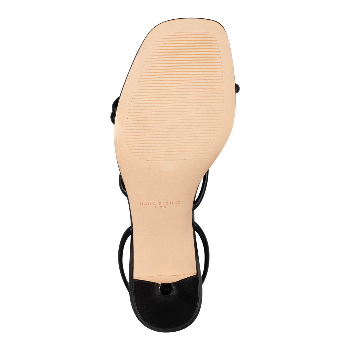 Marc Fisher Ballen Leather Ankle Strap Sandal - Black Leather