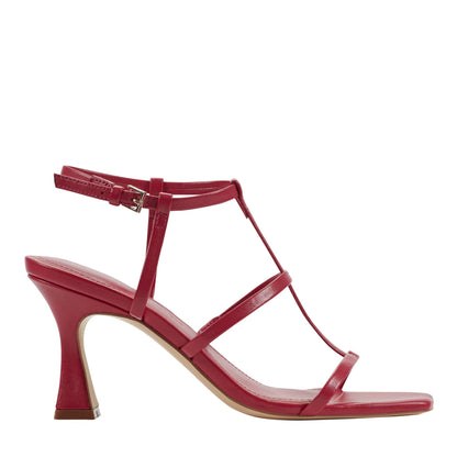 Marc Fisher Dennie Strappy Leather Dress Sandal - Dark Pink Leather