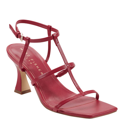 Marc Fisher Dennie Strappy Leather Dress Sandal - Dark Pink Leather
