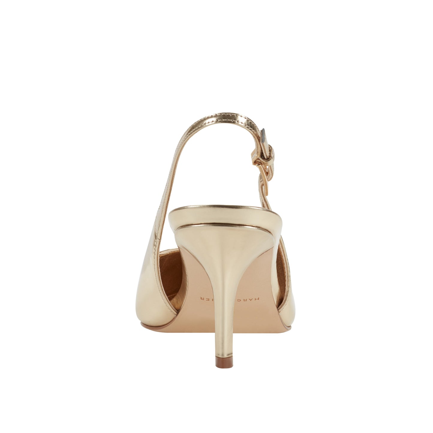 Marc Fisher Dorie Leather Slingback Pump - Gold Metallic Leather
