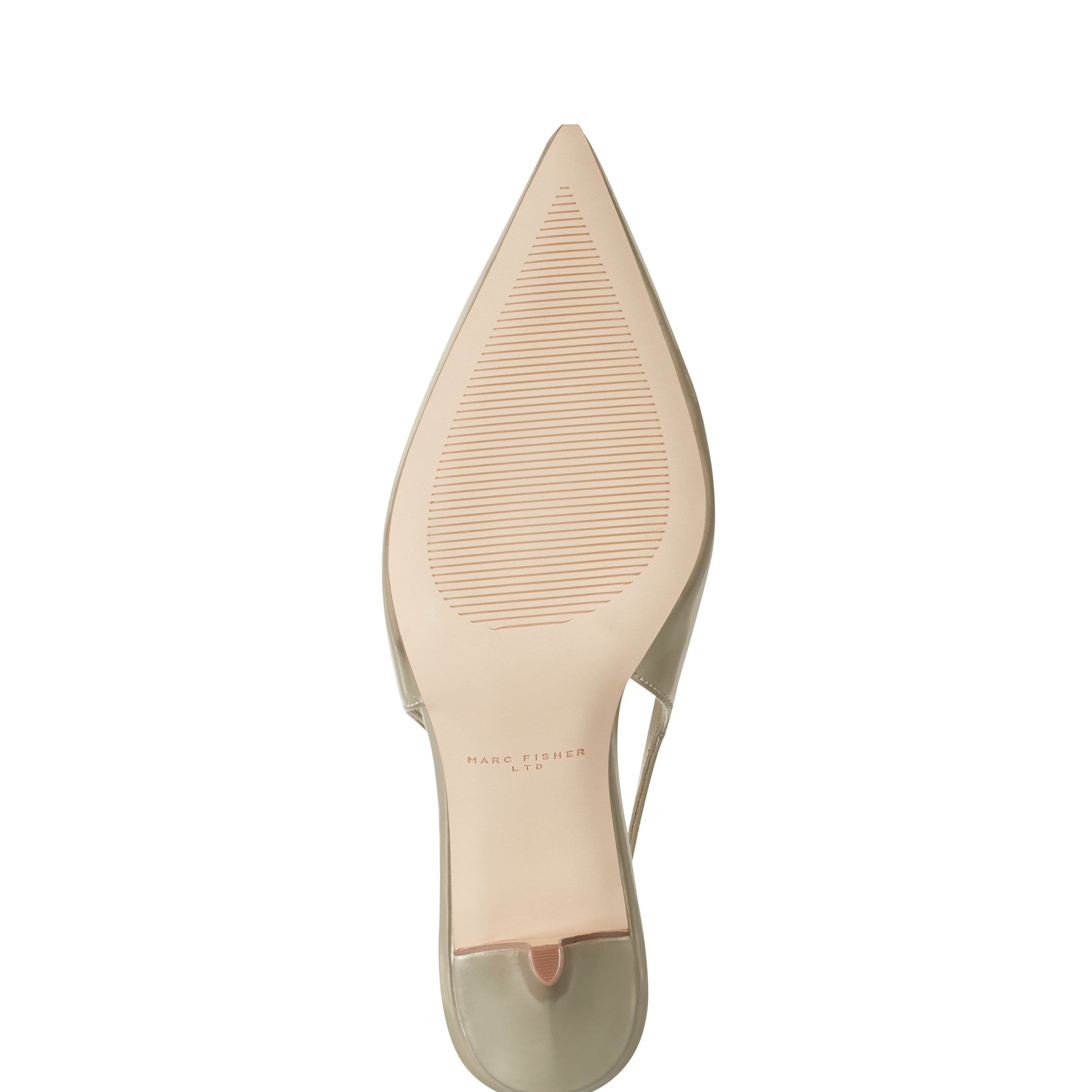Marc Fisher Dorie Leather Slingback Pump - Gold Metallic Leather