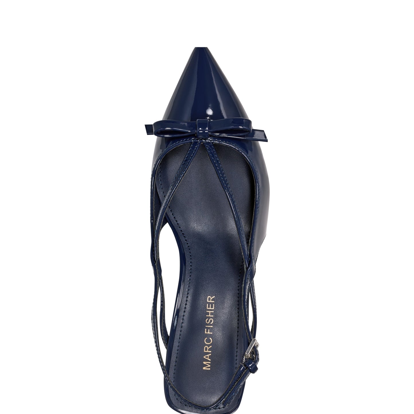 Marc Fisher Laily Bow Slingback Pump - Navy Patent