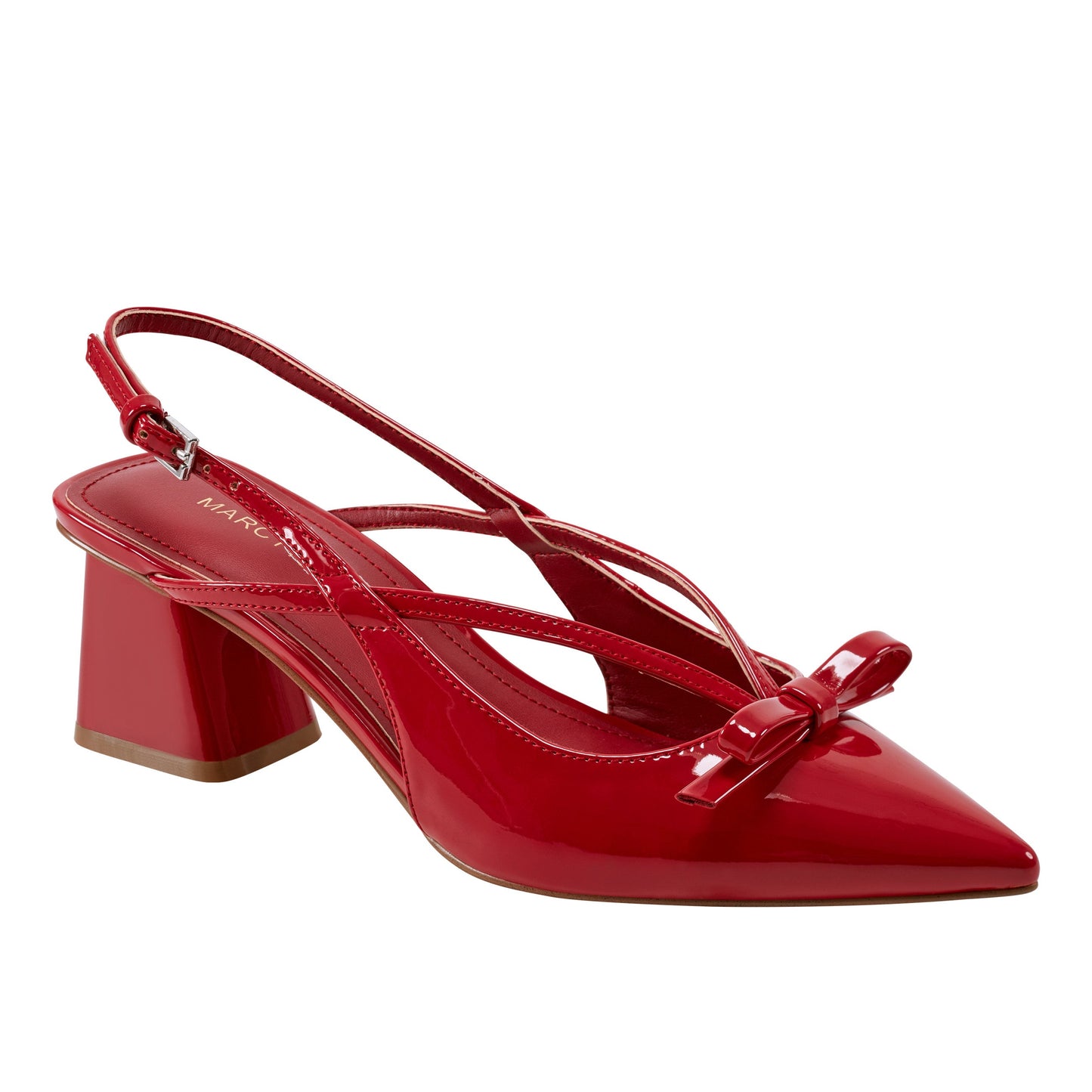 Marc Fisher Laily Bow Slingback Pump - Red Patent