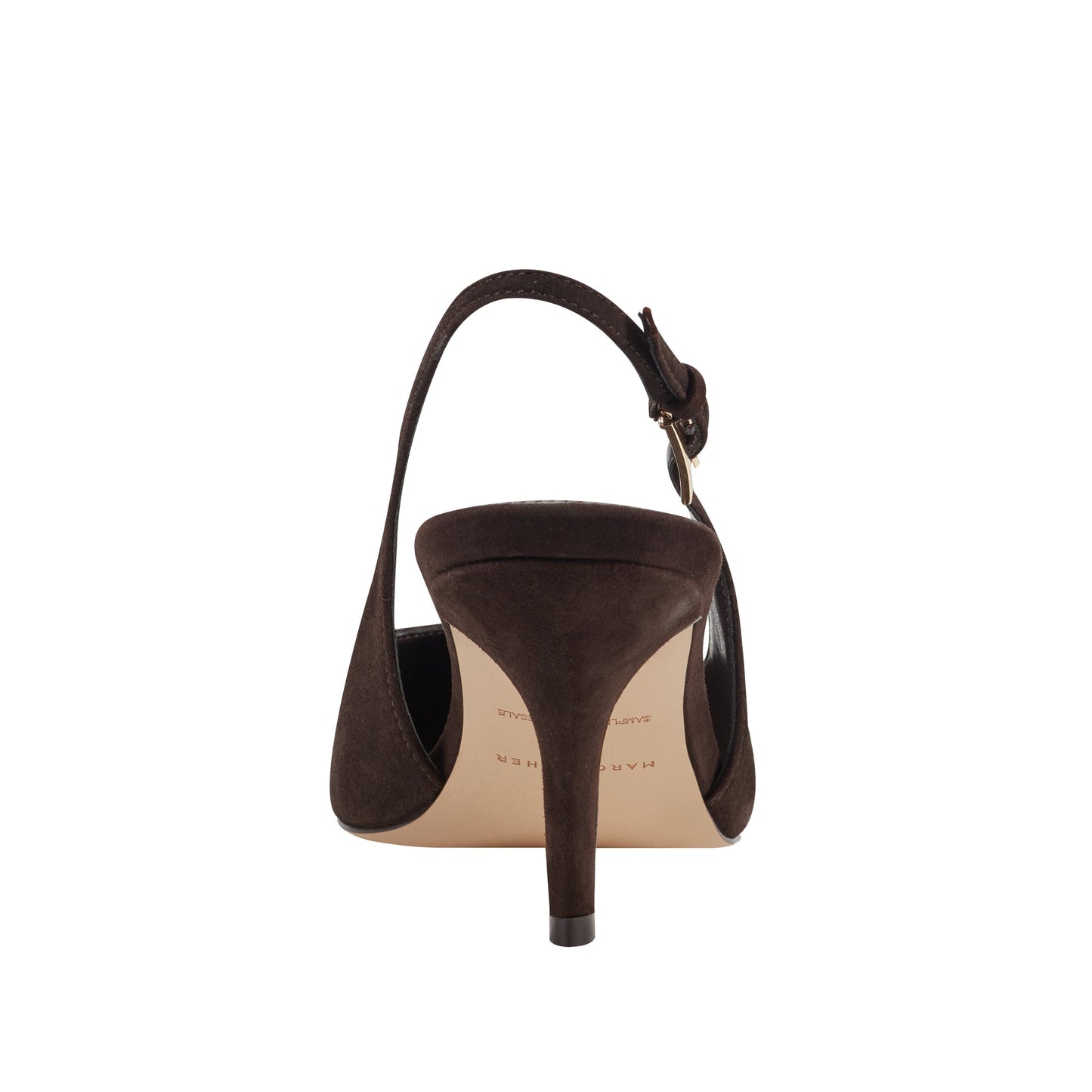Marc Fisher Dorie Leather Slingback Pump - Dark Brown Leather