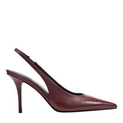 Marc Fisher Leynne Slingback Pump - Dark Red Leather
