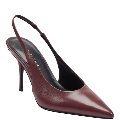 Marc Fisher Leynne Slingback Pump - Dark Red Leather