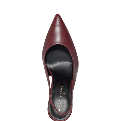 Marc Fisher Leynne Slingback Pump - Dark Red Leather