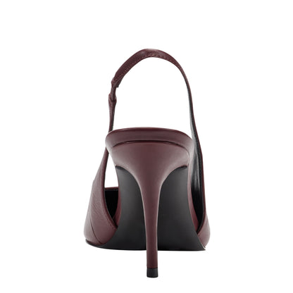 Marc Fisher Leynne Slingback Pump - Dark Red Leather