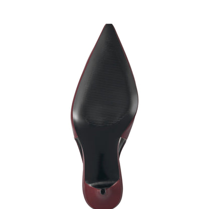 Marc Fisher Leynne Slingback Pump - Dark Red Leather