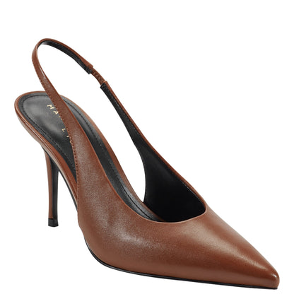 Marc Fisher Leynne Slingback Pump - Brown Leather