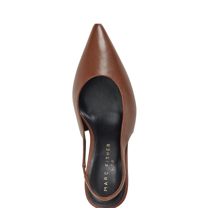 Marc Fisher Leynne Slingback Pump - Brown Leather
