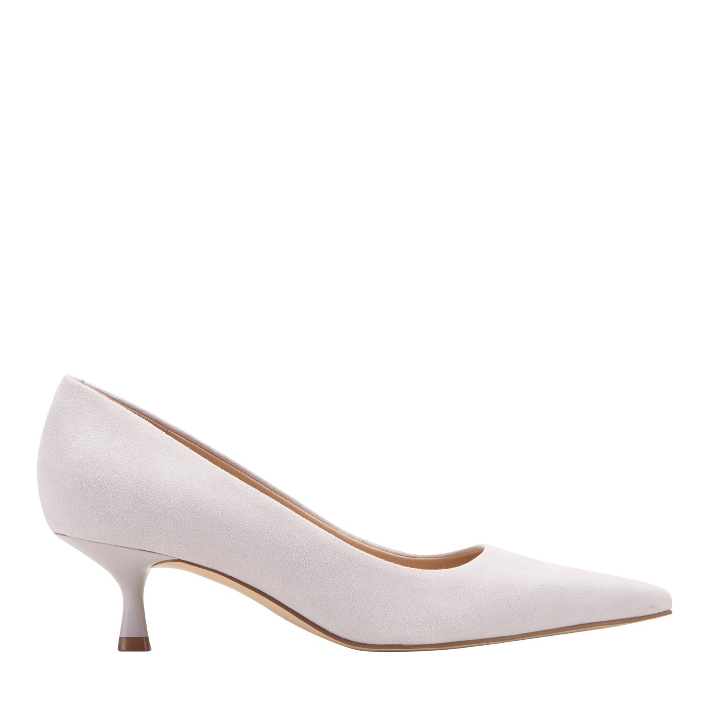 Marc Fisher Calynna Leather Kitten Heel Pump - Lavender Suede