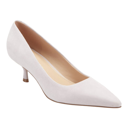 Marc Fisher Calynna Leather Kitten Heel Pump - Lavender Suede
