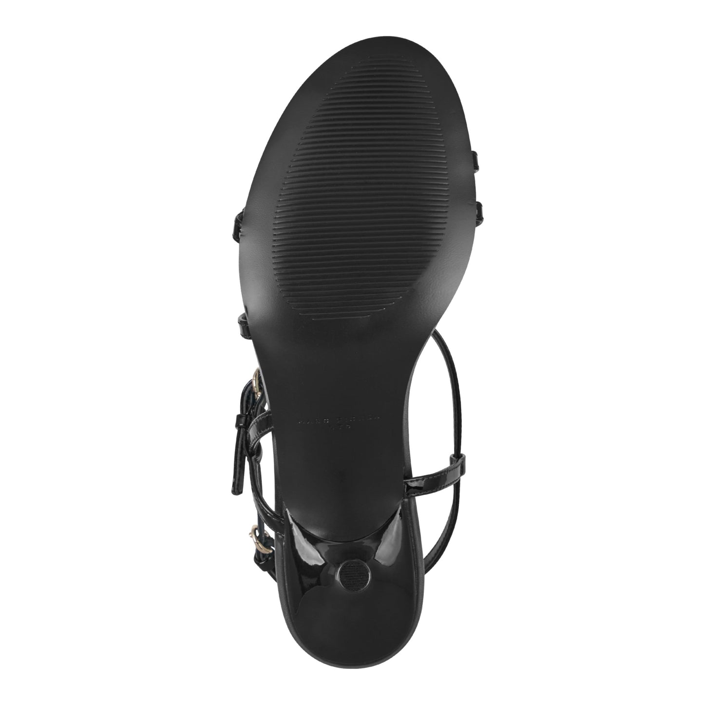 Marc Fisher Nylah Leather Strappy Sandal - Black Patent Leather