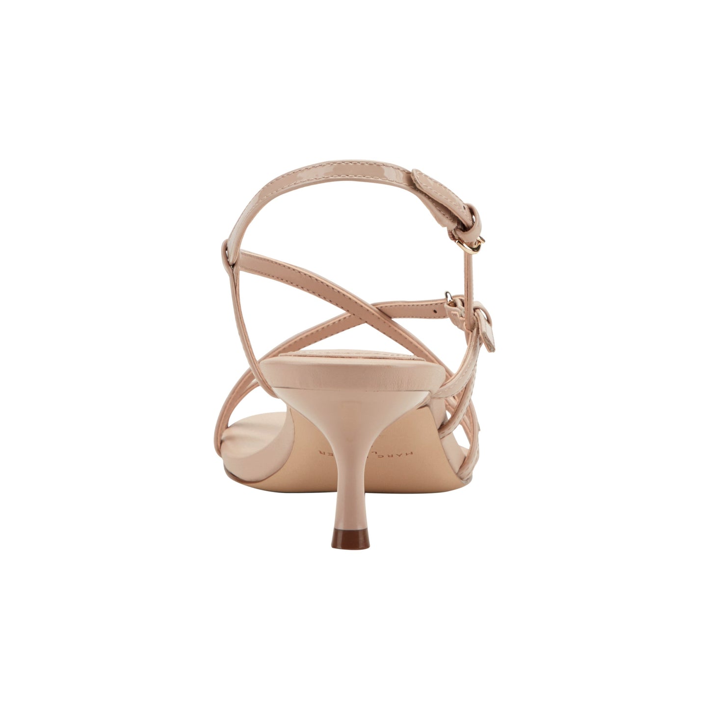 Marc Fisher Nylah Leather Strappy Sandal - Natural Patent Leather