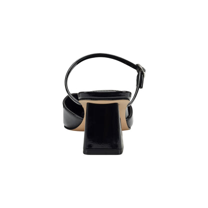 Marc Fisher Lakey Heeled Mule - Black Patent
