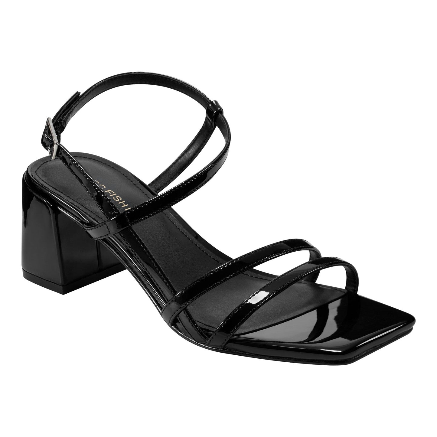 Marc Fisher Jeci Strappy Sandal - Black Patent
