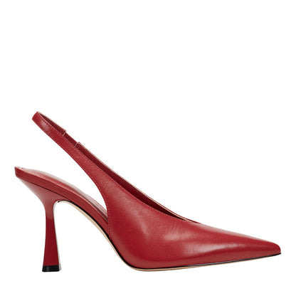 Marc Fisher Esther Leather Slingback Pump - Red Leather