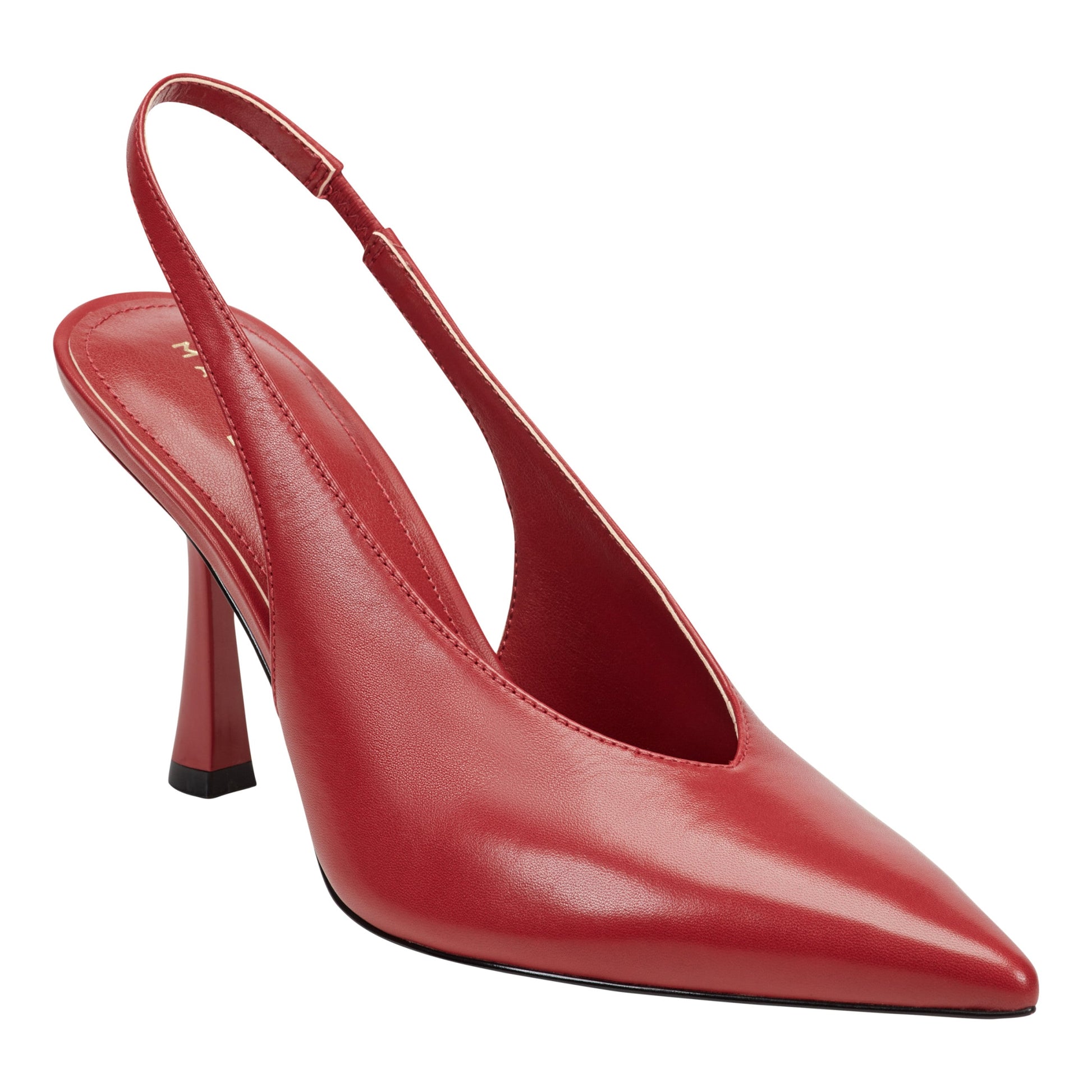Marc Fisher Esther Leather Slingback Pump - Red Leather